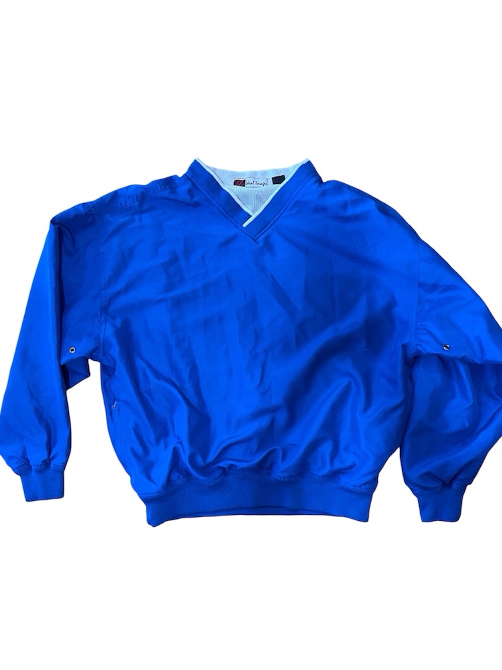 Ideal Images Men’s S/M Royal Blue V-Neck Pullover Golf Windbreaker
